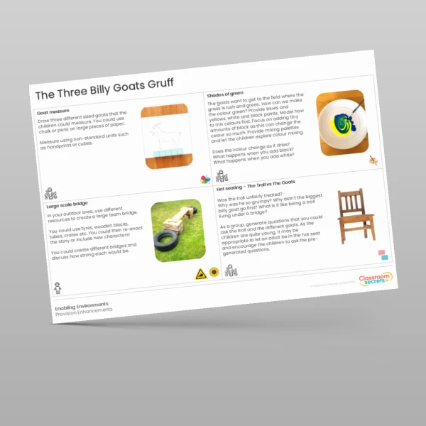 An image of the The Three Billy Goats Gruff Provision Enhancements Resource