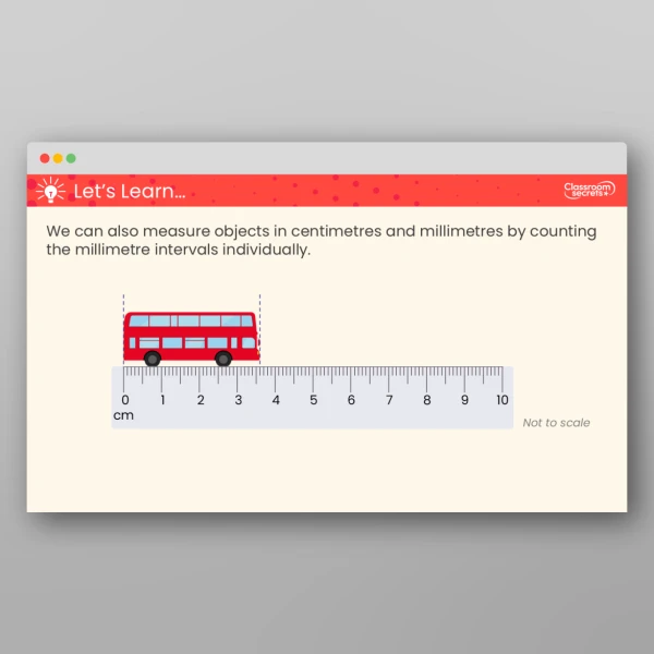 An image of the Measure in Centimetres and Millimetres Teaching PPT Resource