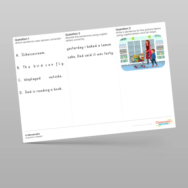 An image of the 5-Minute GPS Autumn 2 Week 1 Resource