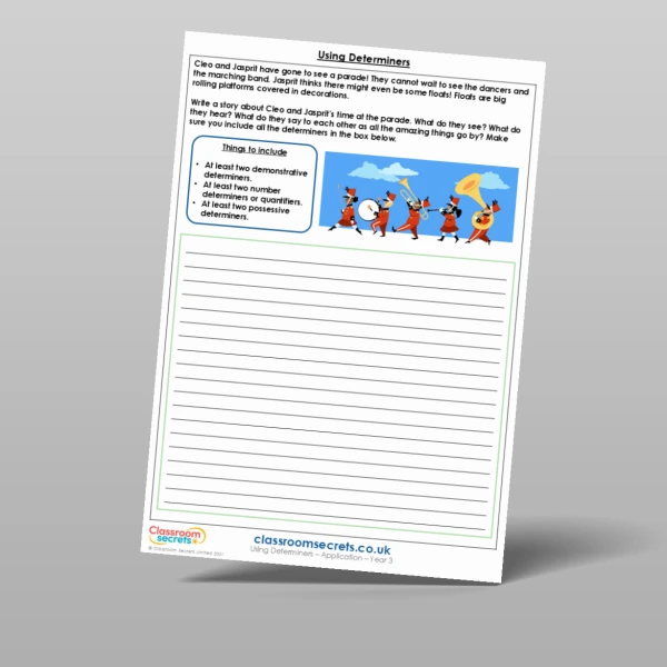 An image of the Using Determiners Application Resource
