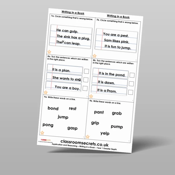 An image of the Free Writing in a Book Application and Reasoning Resource