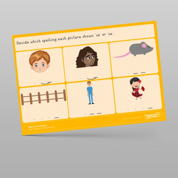 An image of the Spring 2 Week 6 Wake Up and Work Resource