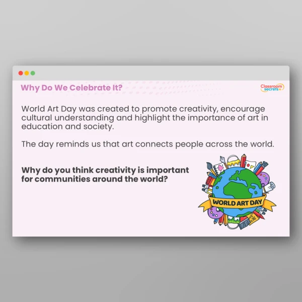 An image of the World Art Day Whole School Assembly PPT Resource