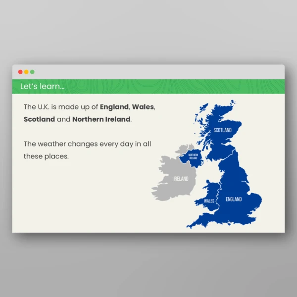 An image of the Daily Weather in the United Kingdom PPT Resource