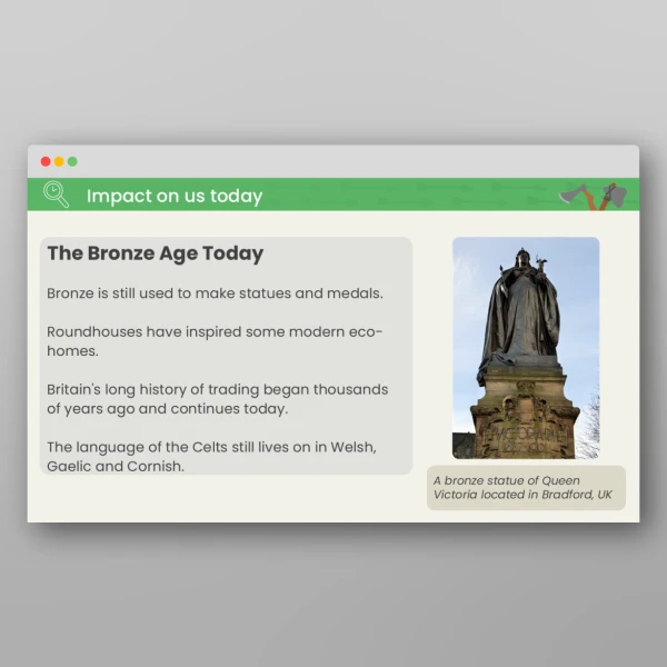 An image of the Stone Age to Iron Age What Was the Bronze Age? PPT Resource