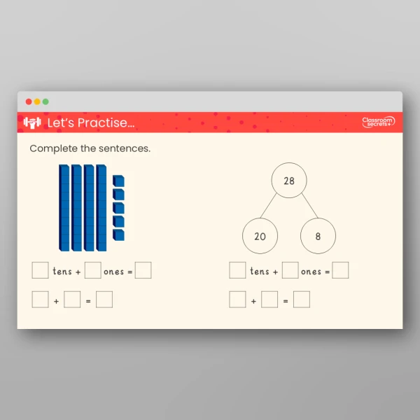 An image of the Write Numbers to 100 in Expanded Form Teaching PPT Resource