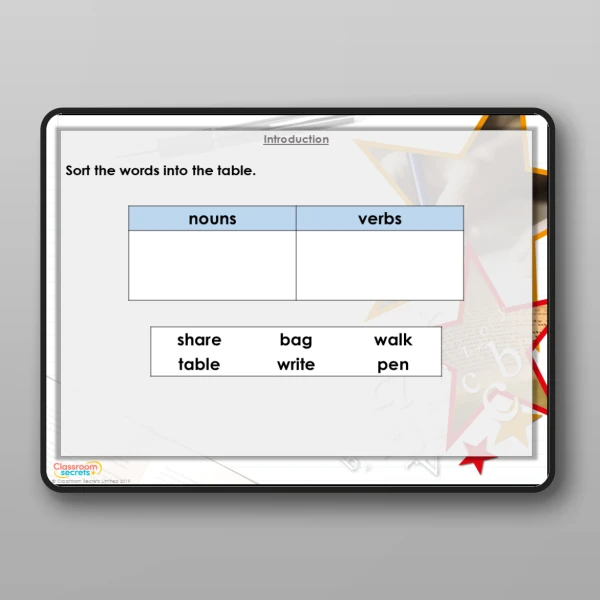 An image of the Free Recognising Simple Past and Present Tenses Modelling PPT Resource