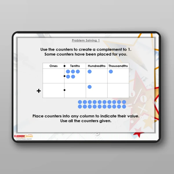 An image of the Complements to 1 Modelling PPT Resource