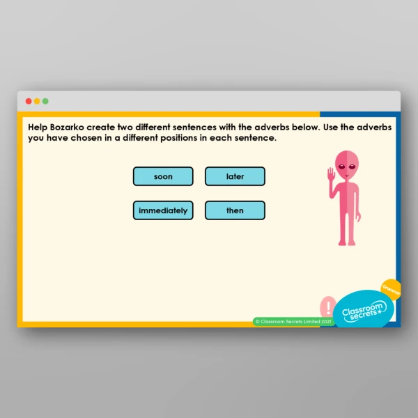 An image of the Using Adverbs to Express Time Teaching PPT Resource