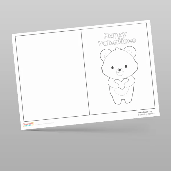 An image of the Valentine's Day Card Templates Resource