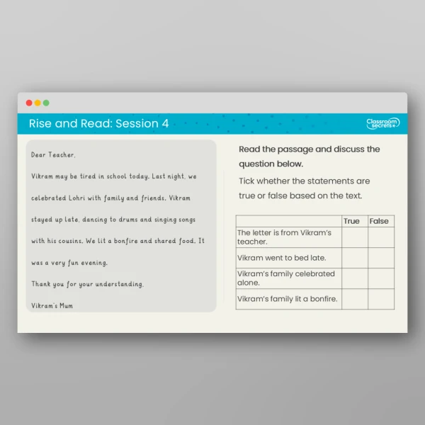 An image of the Rise and Read Lohri Resource