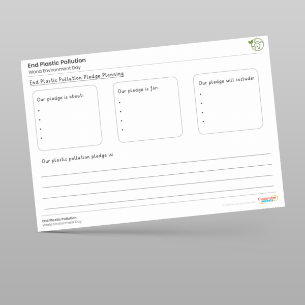 KS1 World Environment Day Pledge Resource | Classroom Secrets