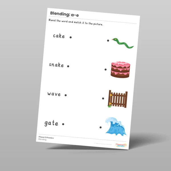 An image of the Phonics Blending Activities: a-e Resource