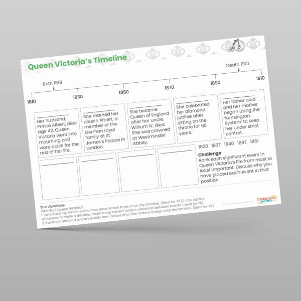 An image of the Lesson 1: Who Was Queen Victoria? Worksheet Resource