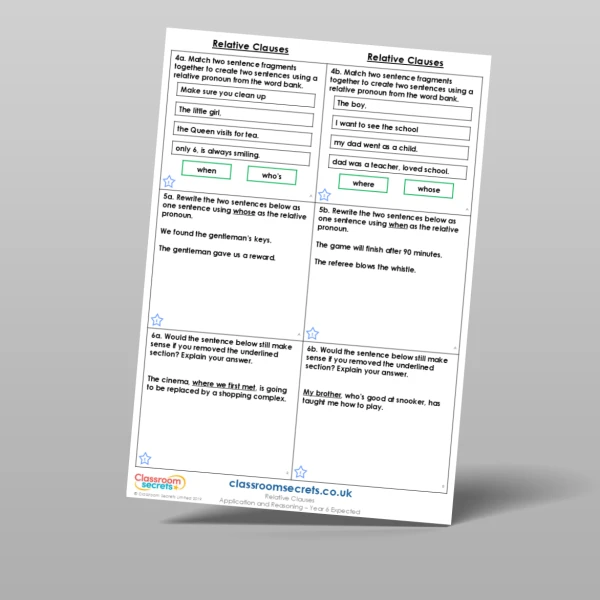 An image of the Relative Clauses Application and Reasoning Resource
