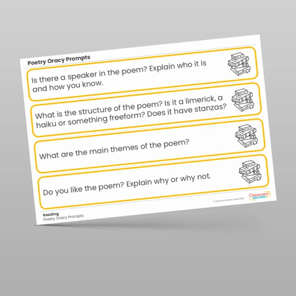 An image of the Poetry Oracy Prompts Resource