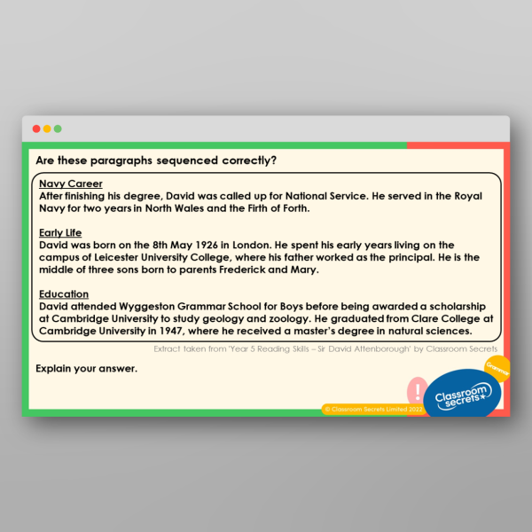 Year 6 Organising Paragraphs Within Texts Teaching Ppt Resource ...