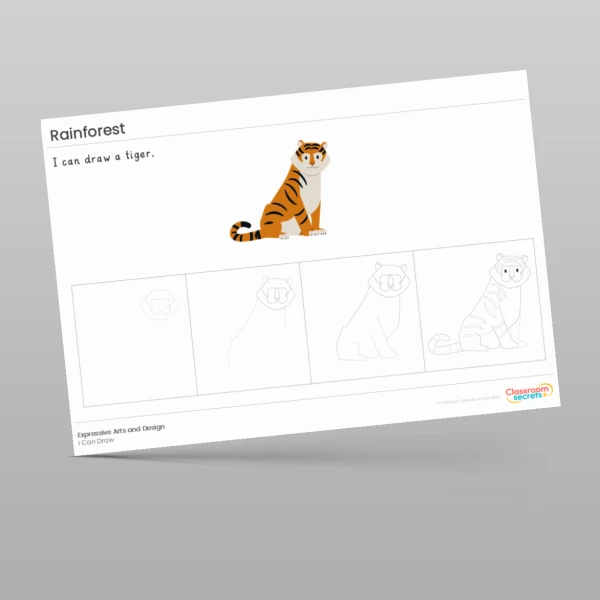 An image of the Amazing World - Rainforests I Can Draw Resource