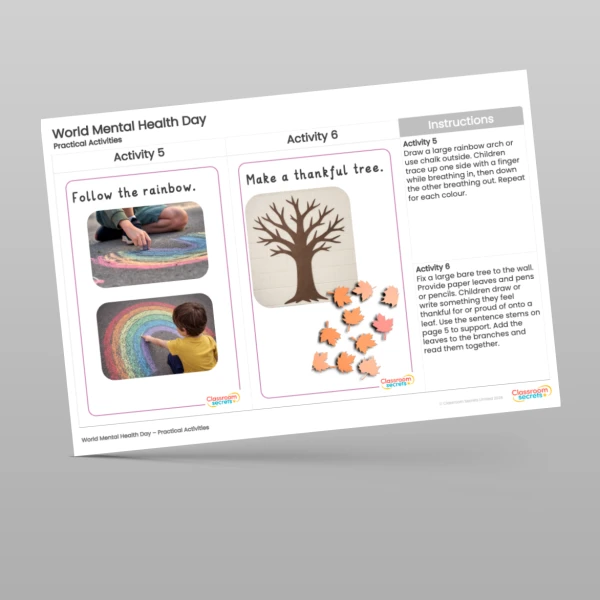An image of the World Mental Health Day Practical Activities Resource