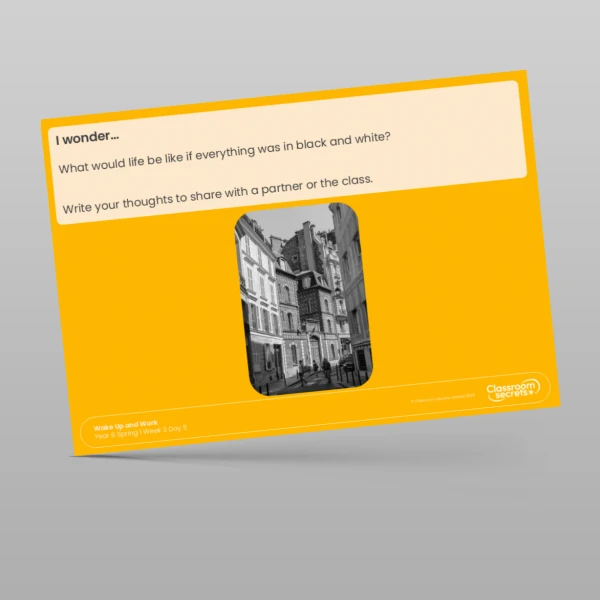 An image of the Spring 1 Week 3 Wake Up and Work Resource