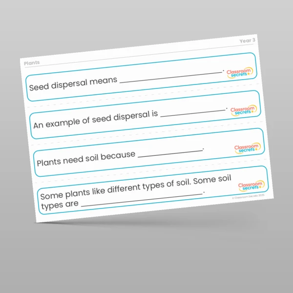 An image of the Plants Stem Sentences Resource