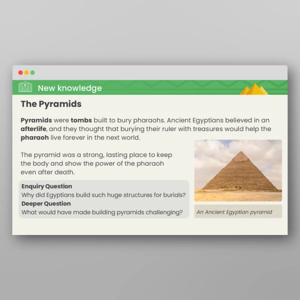 An image of the Lesson 3: Why Were the Pyramids Important? PPT Resource