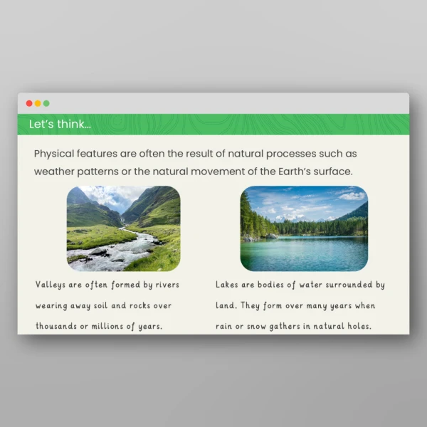 An image of the What are the Differences Between Human and Physical Features? Geography PPT Resource