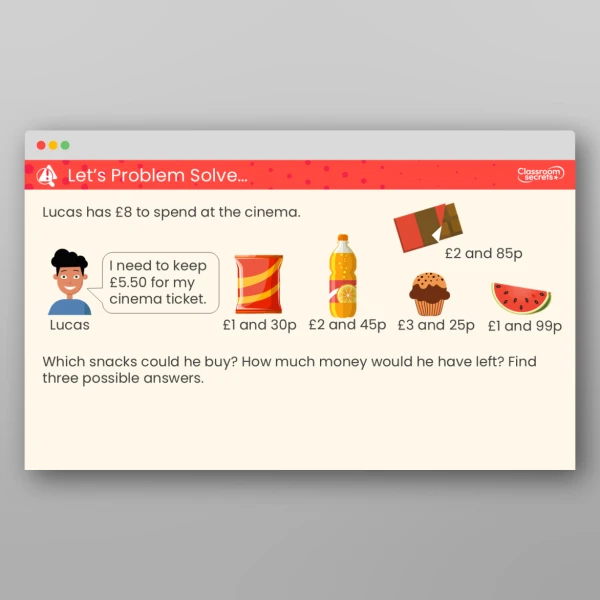 An image of the Subtract Money Teaching PPT Resource