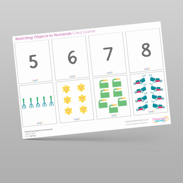 Eyfs Spring Matching Objects To Numerals Resource | Classroom Secrets