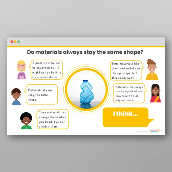 An image of the Uses of Everyday Materials Concept Cartoons Resource