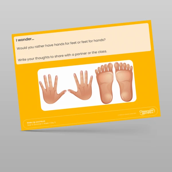 An image of the Summer 2 Week 1 Wake Up and Work Resource