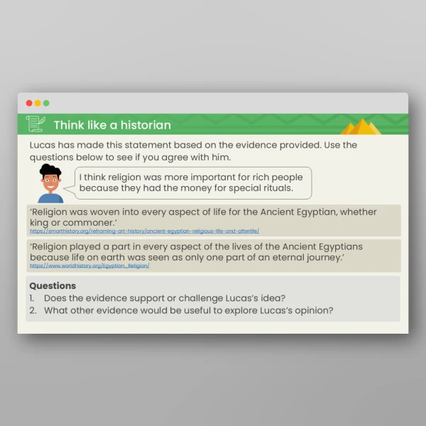 An image of the Lesson 4: How Did Religion Affect the Egyptians? PPT Resource