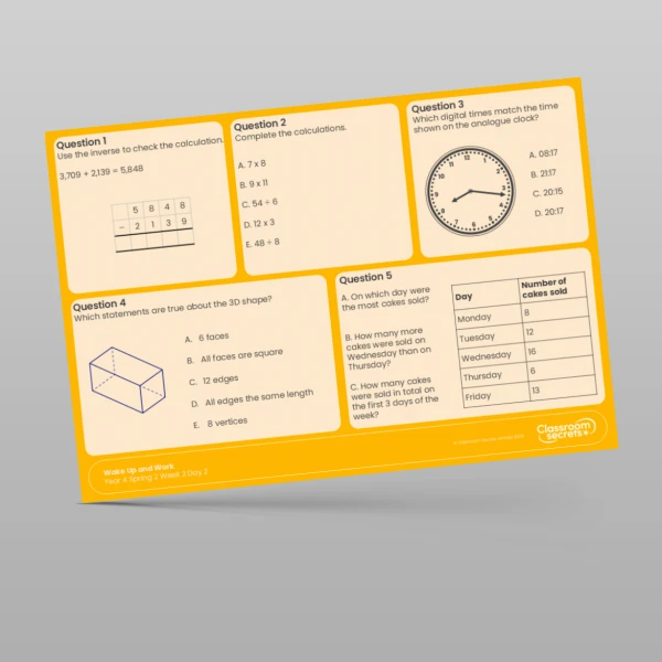 An image of the Spring 2 Week 2 Wake Up and Work Resource