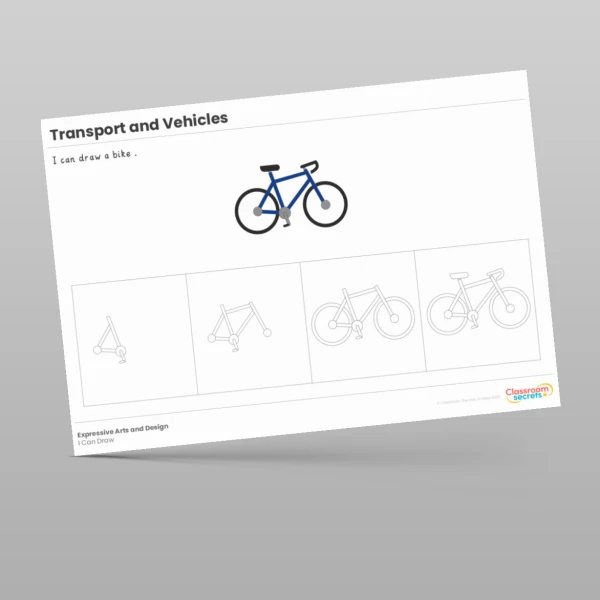 An image of the Transport and Vehicles I Can Draw Resource