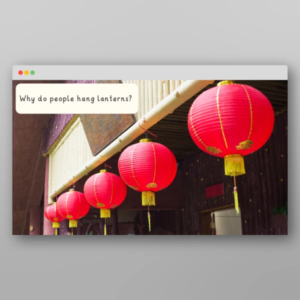 An image of the Chinese New Year I Wonder Discussion Prompts Resource