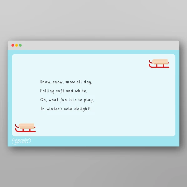 An image of the Winter Rhymes Resource