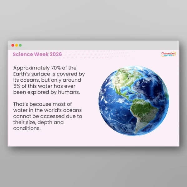 An image of the Science Week: How Deep is the Ocean? PPT Resource