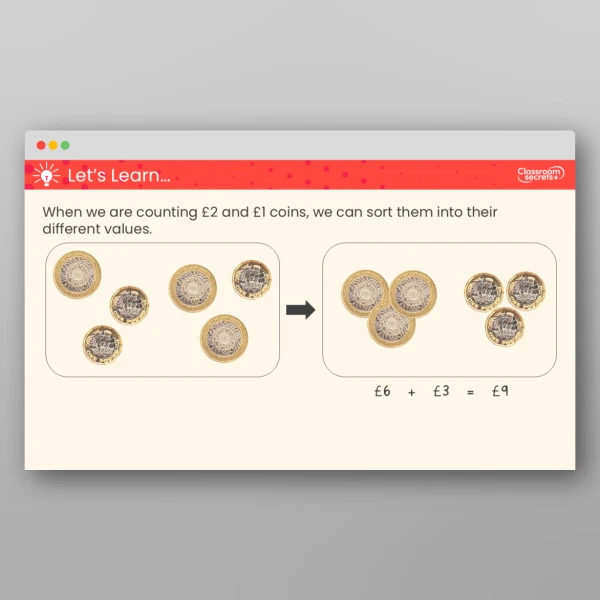 An image of the Count Money - Pounds (Notes and Coins) Teaching PPT Resource