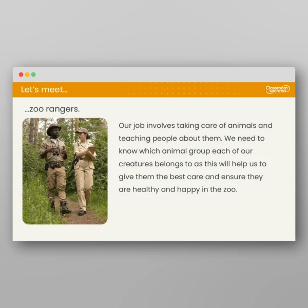 An image of the Lesson 4: How Can We Recognise Different Animals? Resource