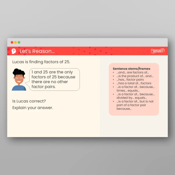 An image of the Free Factor Pairs Teaching PPT Resource
