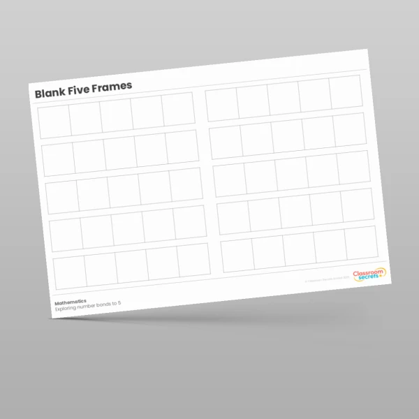 An image of the Blank Five Frames Resource