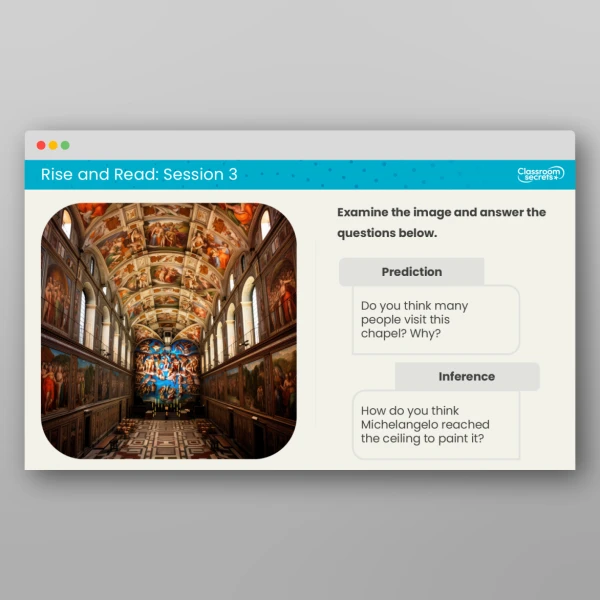 An image of the Rise and Read Michelangelo Resource