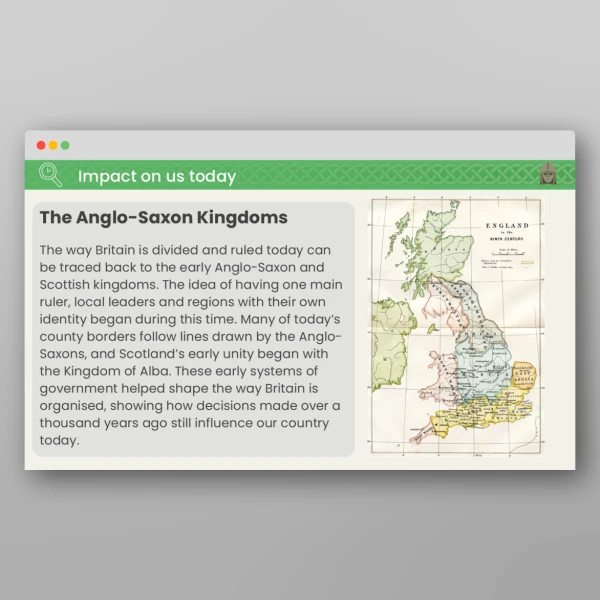 An image of the Lesson 3: How Was Britain Organised and Ruled from 410 to 1066? PPT Resource