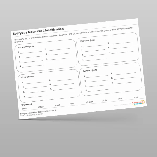 An image of the Everyday Materials Classification Resource