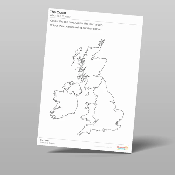 An image of the What is a Coast? Geography Worksheet Resource