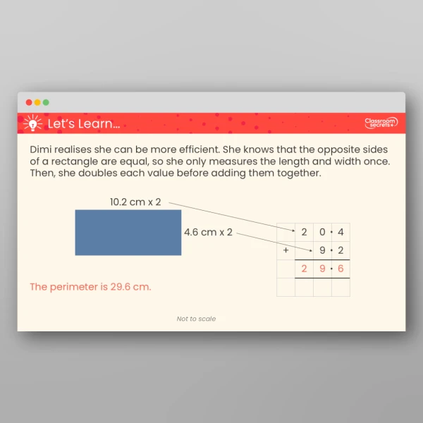 An image of the Perimeter of Rectangles Teaching PPT Resource