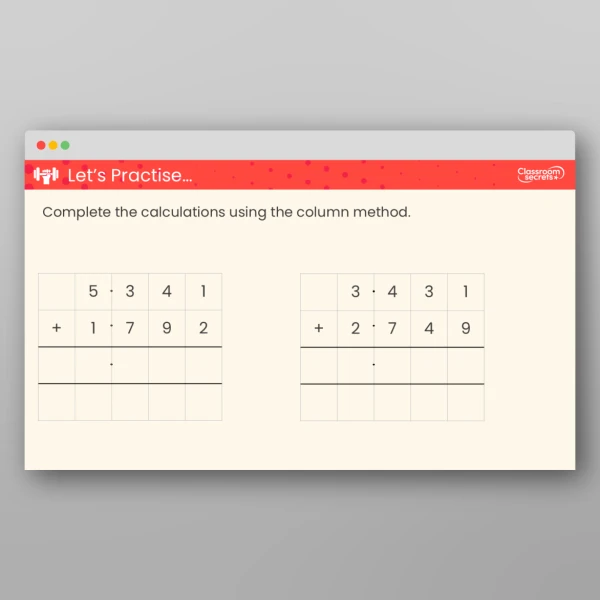 An image of the Add Decimals with the Same Number of Decimal Places Teaching PPT Resource