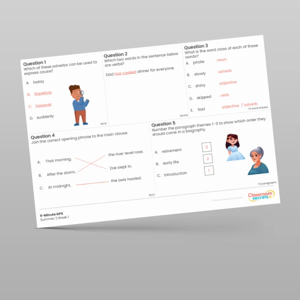 An image of the 5-Minute GPS Summer 2 Week 1 Resource