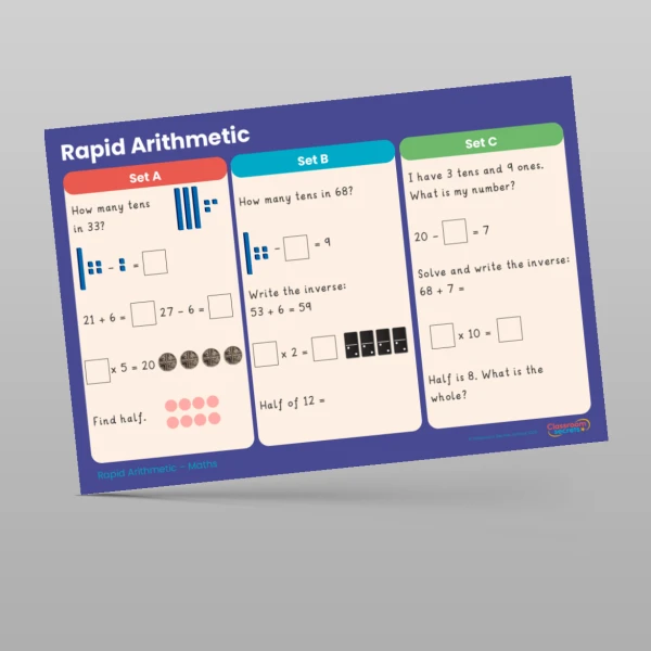 An image of the Spring 2 Week 1 Rapid Arithmetic Resource