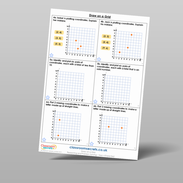 Year 4 Draw On A Grid Reasoning And Problem Solving Resource ...